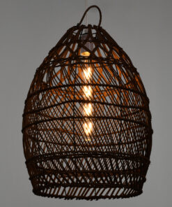 Alternative view of GLOBOSTAR® TAHITI 00711 Boho Κρεμαστό Φωτιστικό Οροφής με Ντουί 1 x E27 AC 220-240V IP20 - Καφέ - Μ38 x Π38 x Υ50cm