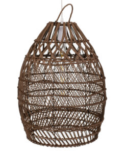 GLOBOSTAR® TAHITI 00711 Boho Κρεμαστό Φωτιστικό Οροφής με Ντουί 1 x E27 AC 220-240V IP20 - Καφέ - Μ38 x Π38 x Υ50cm 15 00711 5