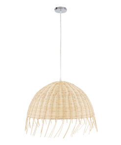 GLOBOSTAR® JAKARTA 00712 Boho Κρεμαστό Φωτιστικό Οροφής με Ντουί 1 x E27 AC 220-240V IP20 - Μπεζ - Μ50 x Π50 x Υ36cm 13 00712 3