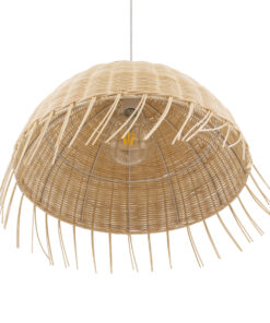 GLOBOSTAR® JAKARTA 00712 Boho Κρεμαστό Φωτιστικό Οροφής με Ντουί 1 x E27 AC 220-240V IP20 - Μπεζ - Μ50 x Π50 x Υ36cm 15 00712 5