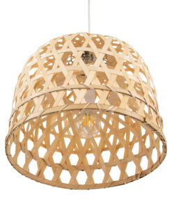 GLOBOSTAR® MANGEA 00715 Boho Κρεμαστό Φωτιστικό Οροφής με Ντουί 1 x E27 AC 220-240V IP20 - Μπεζ - Μ35 x Π35 x Υ22cm 15 00715 5