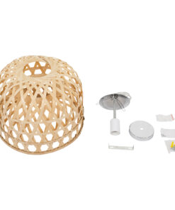 GLOBOSTAR® MANGEA 00715 Boho Κρεμαστό Φωτιστικό Οροφής με Ντουί 1 x E27 AC 220-240V IP20 - Μπεζ - Μ35 x Π35 x Υ22cm 18 00715 8