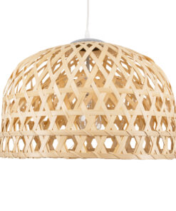 GLOBOSTAR® MANGEA 00716 Boho Κρεμαστό Φωτιστικό Οροφής με Ντουί 1 x E27 AC 220-240V IP20 - Μπεζ - Μ50 x Π50 x Υ34cm 14 00716 4