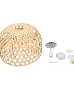 GLOBOSTAR® MANGEA 00716 Boho Κρεμαστό Φωτιστικό Οροφής με Ντουί 1 x E27 AC 220-240V IP20 - Μπεζ - Μ50 x Π50 x Υ34cm 18 00716 8