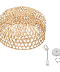 GLOBOSTAR® MANGEA 00717 Boho Κρεμαστό Φωτιστικό Οροφής με Ντουί 1 x E27 AC 220-240V IP20 - Μπεζ - Μ100 x Π100 x Υ59cm 19 00717 8