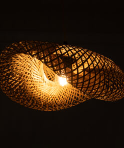 GloboStar® GLOBOSTAR® MEXICO 00718 Boho Κρεμαστό Φωτιστικό Οροφής με Ντουί 1 x E27 AC 220-240V IP20 - Μπεζ - Μ40 x Π30 x Υ18cm