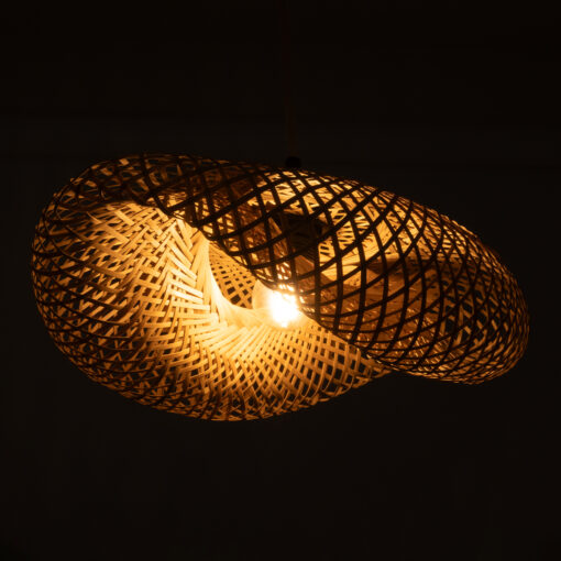 GloboStar® GLOBOSTAR® MEXICO 00718 Boho Κρεμαστό Φωτιστικό Οροφής με Ντουί 1 x E27 AC 220-240V IP20 - Μπεζ - Μ40 x Π30 x Υ18cm