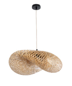 GLOBOSTAR® MEXICO 00719 Boho Κρεμαστό Φωτιστικό Οροφής με Ντουί 1 x E27 AC 220-240V IP20 - Μπεζ - Μ65 x Π46 x Υ30cm 13 00719 3