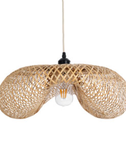 GLOBOSTAR® MEXICO 00719 Boho Κρεμαστό Φωτιστικό Οροφής με Ντουί 1 x E27 AC 220-240V IP20 - Μπεζ - Μ65 x Π46 x Υ30cm 17 00719 7