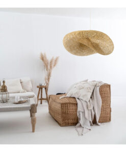 GLOBOSTAR® MEXICO 00721 Boho Κρεμαστό Φωτιστικό Οροφής με Ντουί 1 x E27 AC 220-240V IP20 - Μπεζ - Μ100 x Π80 x Υ35cm 23 00721 11