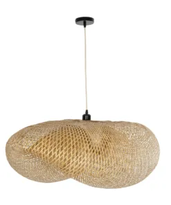 GLOBOSTAR® MEXICO 00721 Boho Κρεμαστό Φωτιστικό Οροφής με Ντουί 1 x E27 AC 220-240V IP20 - Μπεζ - Μ100 x Π80 x Υ35cm 15 00721 3