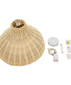 GLOBOSTAR® MAYOTTE 00724 Boho Κρεμαστό Φωτιστικό Οροφής με Ντουί 1 x E27 AC 220-240V IP20 - Μπεζ - Μ40 x Π40 x Υ28cm 18 00724 8