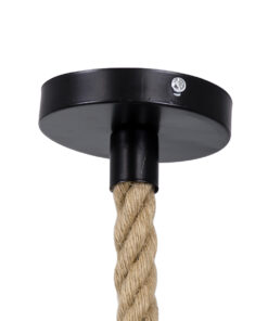 GLOBOSTAR® SIMON 00726 Boho Κρεμαστό Φωτιστικό Οροφής με Ντουί 1 x E27 AC 220-240V IP20 - Μπεζ & Μπλε - Μ30 x Π30 x Υ30cm 16 00726 7