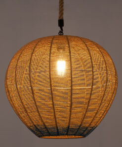 Alternative view of GLOBOSTAR® SIMON 00727 Boho Κρεμαστό Φωτιστικό Οροφής με Ντουί 1 x E27 AC 220-240V IP20 - Μπεζ & Μπλε - Μ50 x Π50 x Y47cm