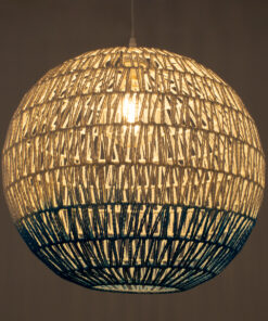 Alternative view of GLOBOSTAR® SANTOR 00729 Boho Κρεμαστό Φωτιστικό Οροφής με Ντουί 1 x E27 AC 220-240V IP20 - Λευκό & Μπλε - Μ50 x Π50 x Y50cm