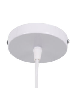 GLOBOSTAR® SANTOR 00729 Boho Κρεμαστό Φωτιστικό Οροφής με Ντουί 1 x E27 AC 220-240V IP20 - Λευκό & Μπλε - Μ50 x Π50 x Y50cm 16 00729 6