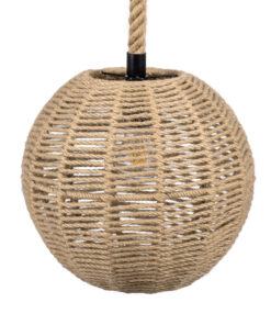 GLOBOSTAR® MANDALA 00731 Boho Κρεμαστό Φωτιστικό Οροφής με Ντουί 1 x E27 AC 220-240V IP20 - Μπεζ - Μ30 x Π30 x Y30cm 18 00731 7