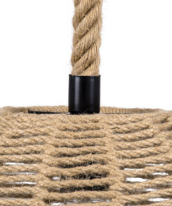 GLOBOSTAR® MANDALA 00731 Boho Κρεμαστό Φωτιστικό Οροφής με Ντουί 1 x E27 AC 220-240V IP20 - Μπεζ - Μ30 x Π30 x Y30cm 19 00731 8