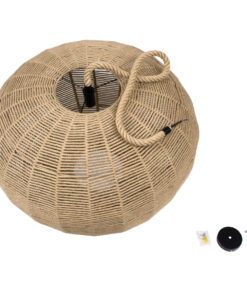 GLOBOSTAR® MANDALA 00732 Boho Κρεμαστό Φωτιστικό Οροφής με Ντουί 1 x E27 AC 220-240V IP20 - Μπεζ - Μ80 x Π80 x Υ60cm 22 00732 8