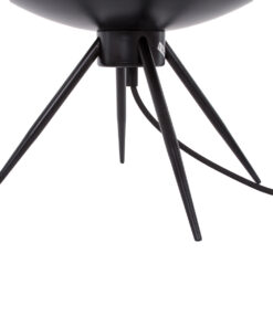 GloboStar® JAVAN 00737 Μοντέρνο Επιτραπέζιο Φωτιστικό Πορτατίφ Μονόφωτο 1 x E27 IP20 Μελί Γυαλί με Μαύρο Μέταλλο - Μ30 x Π30 x Y19cm 16 00737 6