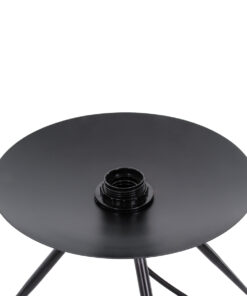 GloboStar® JAVAN 00737 Μοντέρνο Επιτραπέζιο Φωτιστικό Πορτατίφ Μονόφωτο 1 x E27 IP20 Μελί Γυαλί με Μαύρο Μέταλλο - Μ30 x Π30 x Y19cm 17 00737 7