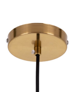 GLOBOSTAR® AVERY 00739 Μοντέρνο Κρεμαστό Φωτιστικό Οροφής με Ντουί 1 x E27 AC 220-240V IP20 - Διάφανο & Χρυσό - Μ18 x Π18 x Υ38cm 17 00739 7