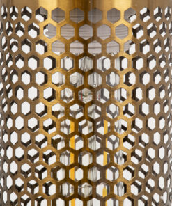 GLOBOSTAR® AVERY 00741 Μοντέρνο Κρεμαστό Φωτιστικό Οροφής με Ντουί 1 x E27 AC 220-240V IP20 - Διάφανο & Χρυσό - Μ15 x Π15 x Υ60cm 18 00741 6