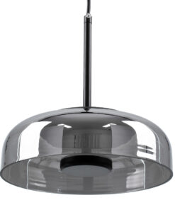 GLOBOSTAR® CHARLOTTE 00743 Μοντέρνο Κρεμαστό Φωτιστικό Οροφής LED 5W 500lm 180° AC 220-240V IP20 Θερμό Λευκό 2700K - Sanan SMD Chip - Μαύρο Φιμέ - Μ23 x Π23 x Υ23cm - 2 Xρόνια Εγγύηση 17 00743 5