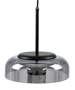 GLOBOSTAR® CHARLOTTE 00743 Μοντέρνο Κρεμαστό Φωτιστικό Οροφής LED 5W 500lm 180° AC 220-240V IP20 Θερμό Λευκό 2700K - Sanan SMD Chip - Μαύρο Φιμέ - Μ23 x Π23 x Υ23cm - 2 Xρόνια Εγγύηση 18 00743 6