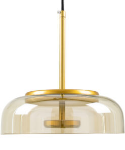 GLOBOSTAR® CHARLOTTE 00744 Μοντέρνο Κρεμαστό Φωτιστικό Οροφής LED 5W 500lm 180° AC 220-240V IP20 Θερμό Λευκό 2700K - Lumileds SMD Chip - Μελί & Χρυσό - Μ23 x Π23 x Υ23cm - 2 Χρόνια Εγγύηση 15 00744 4