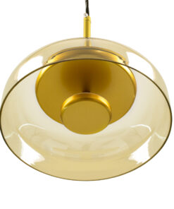 GLOBOSTAR® CHARLOTTE 00744 Μοντέρνο Κρεμαστό Φωτιστικό Οροφής LED 5W 500lm 180° AC 220-240V IP20 Θερμό Λευκό 2700K - Lumileds SMD Chip - Μελί & Χρυσό - Μ23 x Π23 x Υ23cm - 2 Χρόνια Εγγύηση 19 00744 8