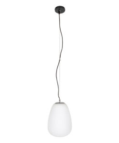 GLOBOSTAR® FREYA 00745 Μοντέρνο Κρεμαστό Φωτιστικό Οροφής με Ντουί 1 x E27 AC 220-240V IP20 - Λευκό & Ασημί - Μ24 x Π24 x Υ35cm 15 00745 3