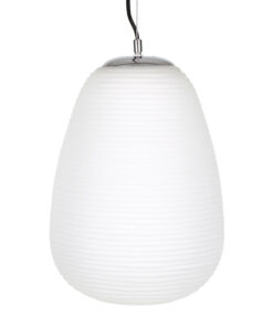 GLOBOSTAR® FREYA 00745 Μοντέρνο Κρεμαστό Φωτιστικό Οροφής με Ντουί 1 x E27 AC 220-240V IP20 - Λευκό & Ασημί - Μ24 x Π24 x Υ35cm 16 00745 4