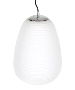 GLOBOSTAR® FREYA 00745 Μοντέρνο Κρεμαστό Φωτιστικό Οροφής με Ντουί 1 x E27 AC 220-240V IP20 - Λευκό & Ασημί - Μ24 x Π24 x Υ35cm 18 00745 6