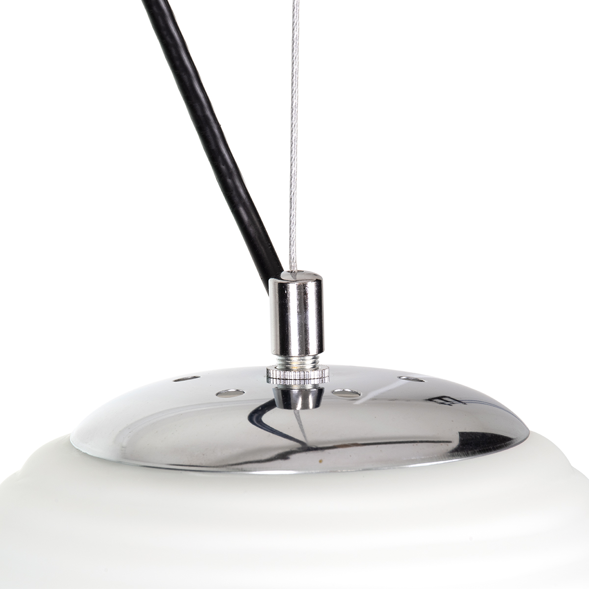 GLOBOSTAR® FREYA 00745 Μοντέρνο Κρεμαστό Φωτιστικό Οροφής με Ντουί 1 x E27 AC 220-240V IP20 - Λευκό & Ασημί - Μ24 x Π24 x Υ35cm 11 GLOBOSTAR® FREYA 00745 Μοντέρνο Κρεμαστό Φωτιστικό Οροφής με Ντουί 1 x E27 AC 220-240V IP20 - Λευκό & Ασημί - Μ24 x Π24 x Υ35cm - Image 9