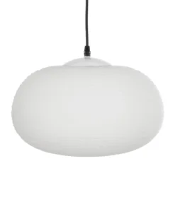 GLOBOSTAR® FREYA 00747 Μοντέρνο Κρεμαστό Φωτιστικό Οροφής με Ντουί 1 x E27 AC 220-240V IP20 - Λευκό & Ασημί - Μ34 x Π34 x Υ23cm 14 00747 4