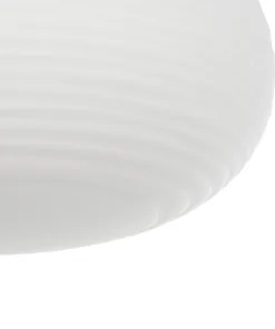 GLOBOSTAR® FREYA 00747 Μοντέρνο Κρεμαστό Φωτιστικό Οροφής με Ντουί 1 x E27 AC 220-240V IP20 - Λευκό & Ασημί - Μ34 x Π34 x Υ23cm 18 00747 8