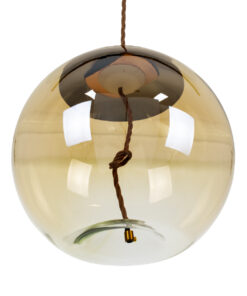 GLOBOSTAR® AXTON 00748 Μοντέρνο Κρεμαστό Φωτιστικό Οροφής LED 5W 500lm 180° AC 220-240V IP20 Θερμό Λευκό 2700K - Sanan SMD Chip - Μελί - Μ30 x Π30 x Υ30cm - 2 Xρόνια Εγγύηση 15 00748 5