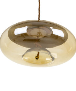 GLOBOSTAR® ΑΧΤΟΝ 00750 Μοντέρνο Κρεμαστό Φωτιστικό Οροφής LED 7W 500lm 180° AC 220-240V IP20 Θερμό Λευκό 2700K - Sanan SMD Chip - Μελί & Χρυσό - Μ30 x Π30 x Υ15cm - 2 Χρόνια Εγγύηση 15 00750 5