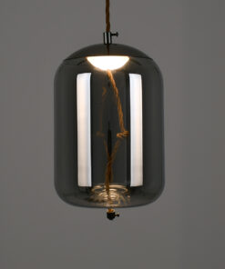 Alternative view of GLOBOSTAR® ΑΧΤΟΝ 00753 Μοντέρνο Κρεμαστό Φωτιστικό Οροφής LED 7W 500lm 180° AC 220-240V IP20 Θερμό Λευκό 2700K - Sanan SMD Chip - Μαύρο & Μαύρο Φιμέ - Μ18 x Π18 x Υ18cm - 2 Χρόνια Εγγύηση