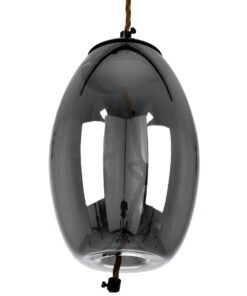 GLOBOSTAR® ΑΧΤΟΝ 00755 Μοντέρνο Κρεμαστό Φωτιστικό Οροφής LED 7W 500lm 180° AC 220-240V IP20 Θερμό Λευκό 2700K - Sanan SMD Chip - Μαύρο & Μαύρο Φιμέ - Μ17 x Π17 x Υ18cm - 2 Χρόνια Εγγύηση 15 00755 5