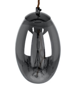 GLOBOSTAR® ΑΧΤΟΝ 00755 Μοντέρνο Κρεμαστό Φωτιστικό Οροφής LED 7W 500lm 180° AC 220-240V IP20 Θερμό Λευκό 2700K - Sanan SMD Chip - Μαύρο & Μαύρο Φιμέ - Μ17 x Π17 x Υ18cm - 2 Χρόνια Εγγύηση 16 00755 6