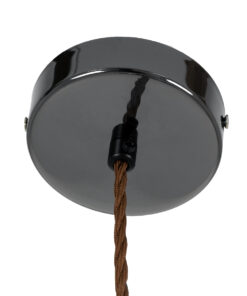 GLOBOSTAR® ΑΧΤΟΝ 00755 Μοντέρνο Κρεμαστό Φωτιστικό Οροφής LED 7W 500lm 180° AC 220-240V IP20 Θερμό Λευκό 2700K - Sanan SMD Chip - Μαύρο & Μαύρο Φιμέ - Μ17 x Π17 x Υ18cm - 2 Χρόνια Εγγύηση 17 00755 7