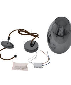 GLOBOSTAR® ΑΧΤΟΝ 00755 Μοντέρνο Κρεμαστό Φωτιστικό Οροφής LED 7W 500lm 180° AC 220-240V IP20 Θερμό Λευκό 2700K - Sanan SMD Chip - Μαύρο & Μαύρο Φιμέ - Μ17 x Π17 x Υ18cm - 2 Χρόνια Εγγύηση 18 00755 8