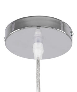 GLOBOSTAR® CRISTIN 00756 Μοντέρνο Κρεμαστό Φωτιστικό Οροφής με Ντουί 1 x G4 AC 220-240V IP20 - Ασημί - Μ18 x Π18 x Υ13cm 14 00756 6