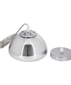 GLOBOSTAR® CRISTIN 00756 Μοντέρνο Κρεμαστό Φωτιστικό Οροφής με Ντουί 1 x G4 AC 220-240V IP20 - Ασημί - Μ18 x Π18 x Υ13cm 15 00756 7