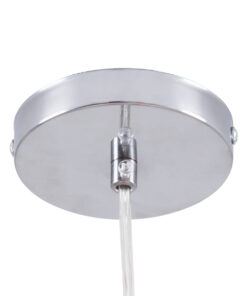 GLOBOSTAR® DIXAR 00763 Μοντέρνο Κρεμαστό Φωτιστικό Οροφής με Ντουί 1 x E27 AC 220-240V IP20 - Κόκκινο & Ασημί - Μ36 x Π36 x Υ45cm 15 00763 6