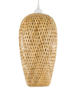 GLOBOSTAR® SAN TROPEZ 00764 Boho Κρεμαστό Φωτιστικό Οροφής με Ντουί 1 x E27 AC 220-240V IP20 - Μπεζ - Μ19 x Π19 x Υ42cm 14 00764 4