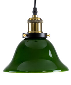 GLOBOSTAR® LIBRARY 00768 Vintage Κρεμαστό Φωτιστικό Οροφής με Ντουί 1 x E27 AC 220-240V IP20 - Πράσινο & Χρυσό - Μ18 x Π18 x Υ18cm 13 00768 4