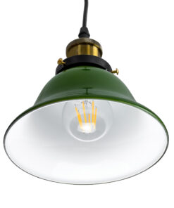 GLOBOSTAR® LIBRARY 00768 Vintage Κρεμαστό Φωτιστικό Οροφής με Ντουί 1 x E27 AC 220-240V IP20 - Πράσινο & Χρυσό - Μ18 x Π18 x Υ18cm 14 00768 5